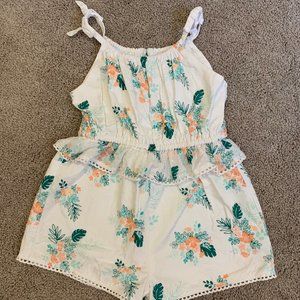 Janie and Jack Girls 3T White Floral Romper